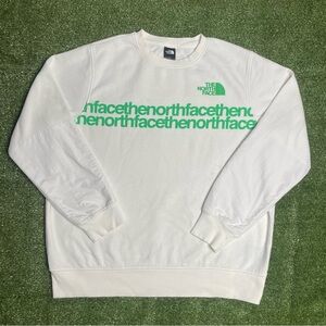 White And Green The North Face Crewneck